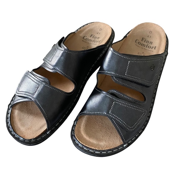 Finn Comfort Shoes - Finn Comfort Jamaika-S Two Strap Leather Sandals